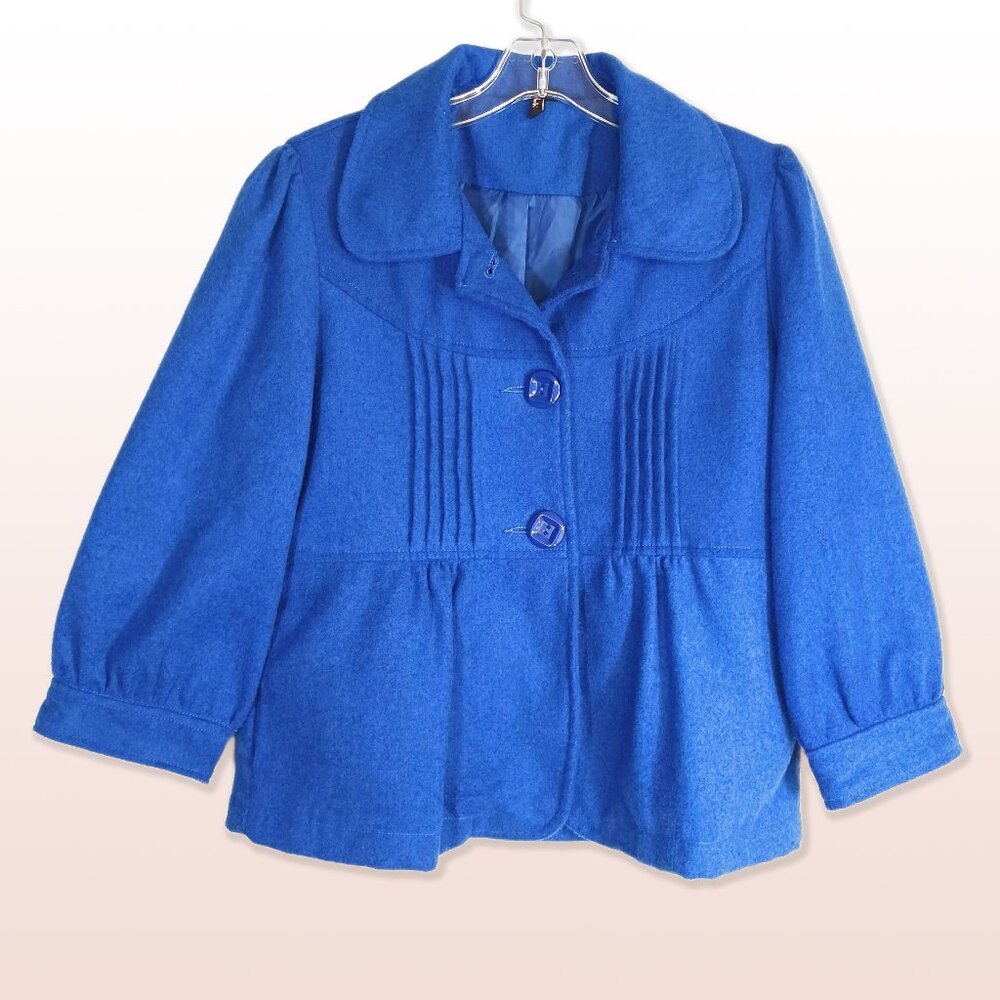 Ambition Royal Blue Pea Jacket Size M
